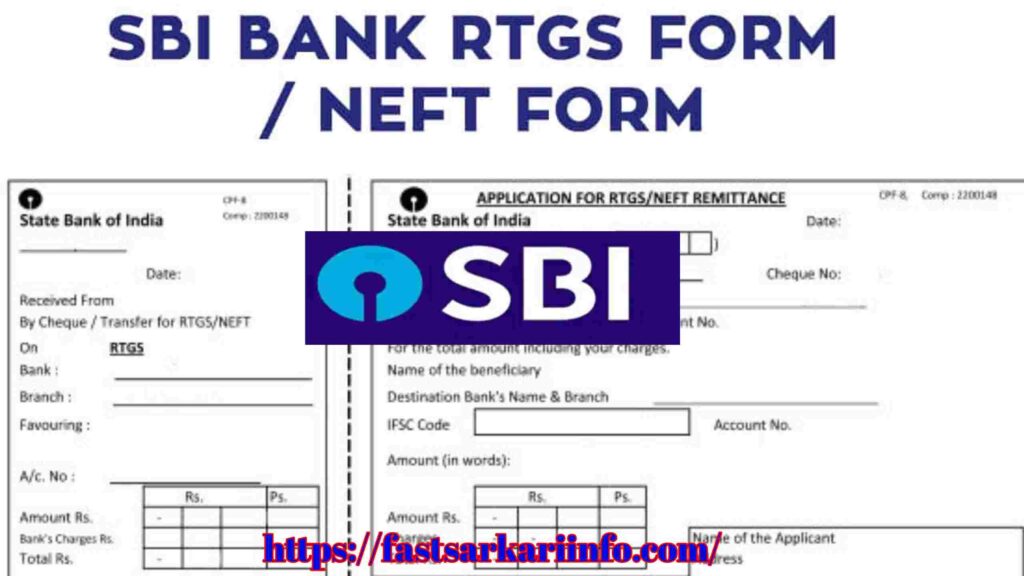 SBI RTGS Form PDF Download 2024 | SBI NEFT Form Download Latest [PDF ...