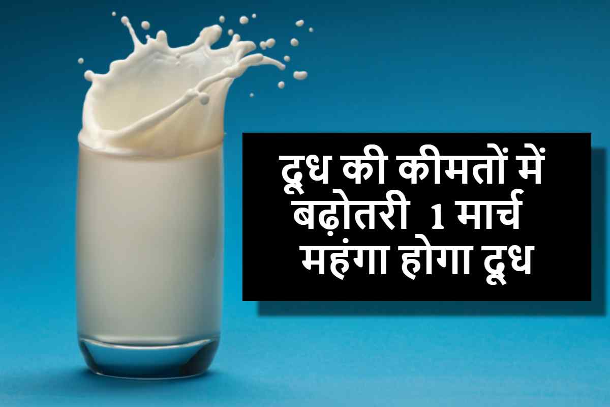 Milk Price Hike: दूध की कीमतों में होगी बढ़ोतरी ,1 मार्च से 5 रुपए लीटर महंगा होगा दूध, नयी दरें यहां देखें.