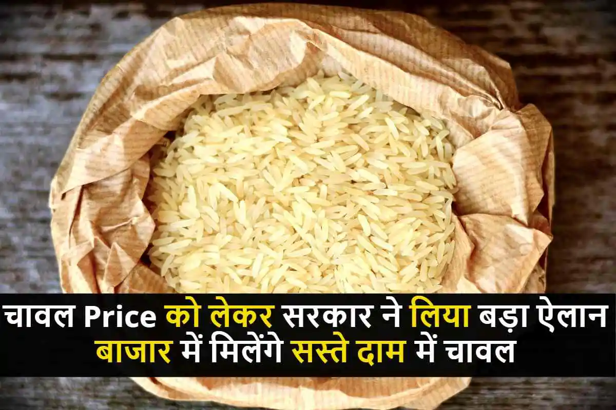 RICE PRICE - चावल की रेट को लेकर सरकार ने लिया बड़ा ऐलान, अब बाजार में मिलेंगे सस्ते दाम में चावल